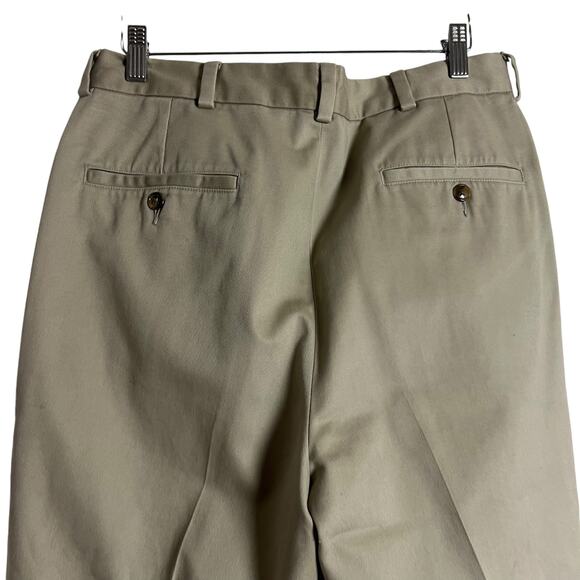 Brooks Brothers Elliot Fit Pleated Khaki Tan Advantage Chino Pants Size 34x32 - Picture 5 of 8